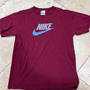 Nike Burgundy Tee with Logo